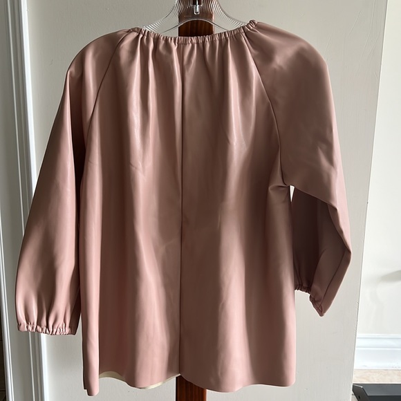 Dolce Cabo tan leather like shirt size S NWT - Picture 2 of 8